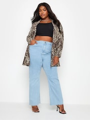 Yours Curve Brown Leopard Print Blazer - Image 2 of 4
