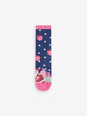 Cath Kidston Pink Christmas Socks 4 Pack - Image 2 of 7