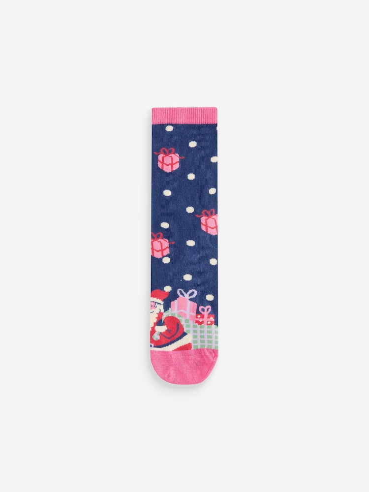 Cath Kidston Pink Christmas Socks 4 Pack - Image 2 of 7