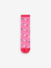 Cath Kidston Pink Christmas Socks 4 Pack - Image 3 of 7