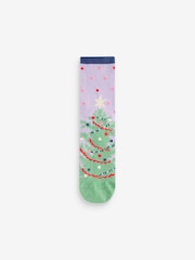 Cath Kidston Pink Christmas Socks 4 Pack - Image 4 of 7