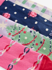 Cath Kidston Pink Christmas Socks 4 Pack - Image 7 of 7