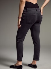 Black Mom Maternity Denim Jeans - Image 3 of 9