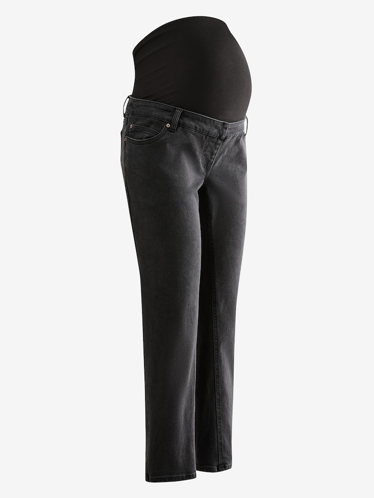 Czarny - Dżinsy ciążowe o fasonie mom fit - Image 7 of 9