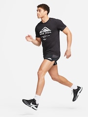 Nike Black Trail Dri-FIT 5 inch Brief-Lined Running Shorts - Image 7 of 9