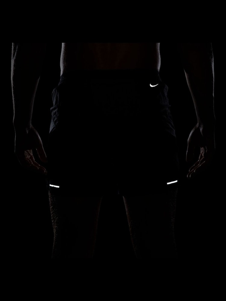 Nike Black Trail Dri-FIT 5 inch Brief-Lined Running Shorts - Image 9 of 9
