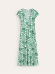 Boden Green Joanna Cap Sleeve Wrap Dress - Image 6 of 6