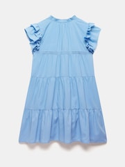 Mint Velvet Blue Ruffle Detail Mini Dress - Image 4 of 4