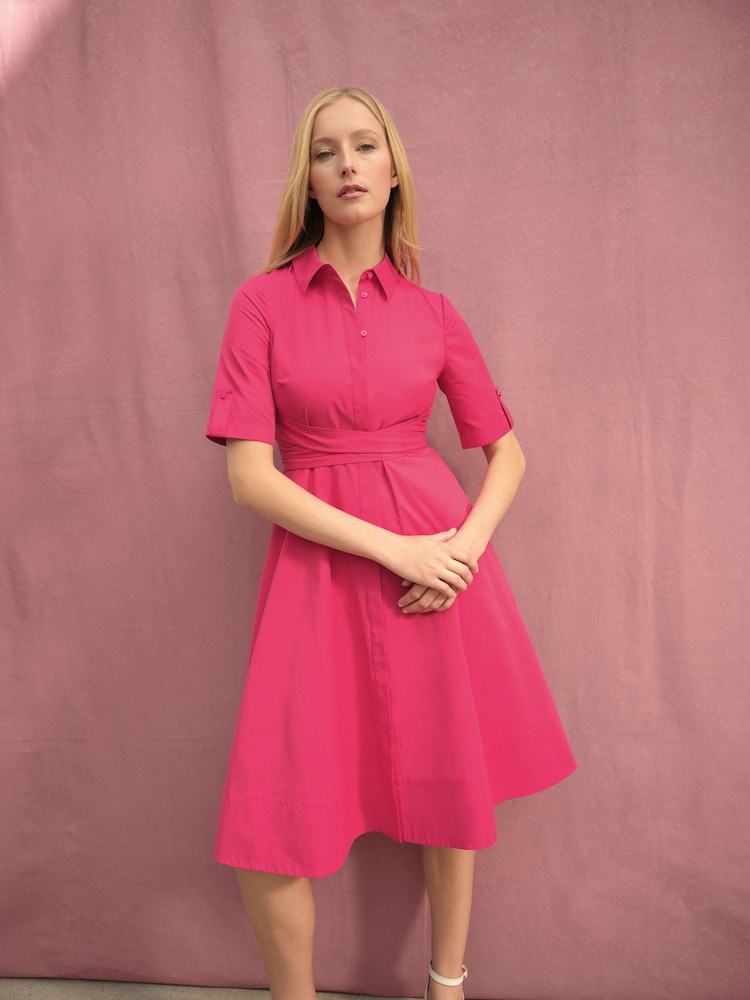 Hobbs Pink Petite Tarianna Dress - Image 1 of 7 Hobbs Pink Petite Tarianna Dress - Image 1 of 7