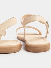 Yours Curve White Raffia Sandals In Extra Wide EEE Fit - Image 5 of 5