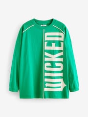 Grün - Wicked Logo Skater Grafik T-Shirt aus 100 % Baumwolle - Bild 6 von 8