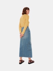 Whistles Blue Cora Utility Denim Maxi Skirt - Image 2 of 5