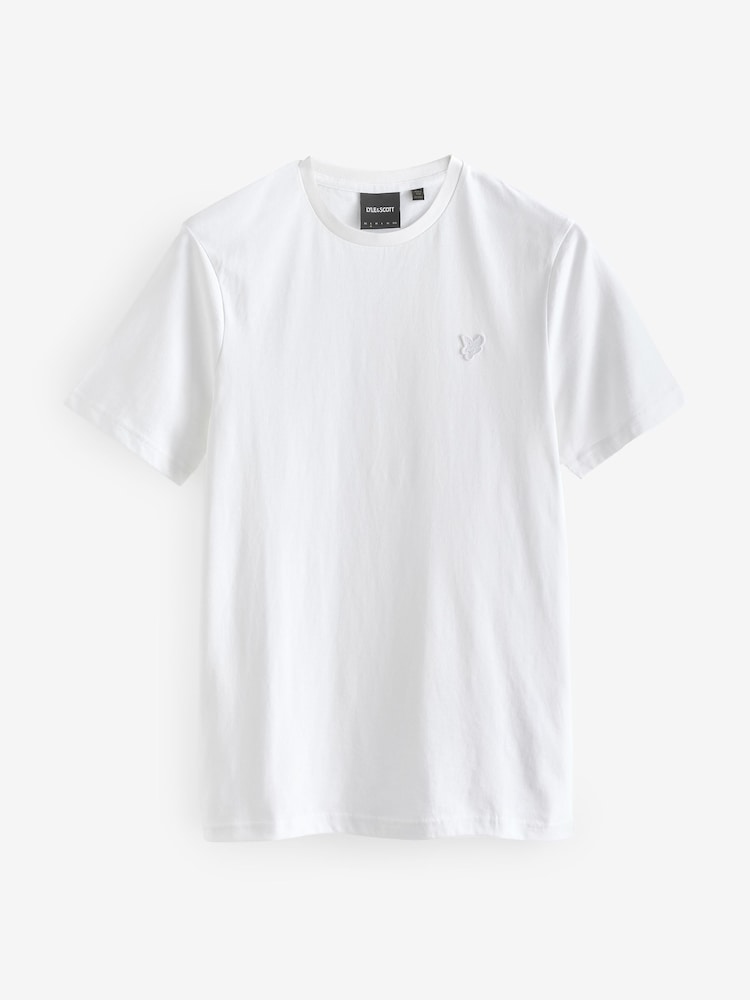 Lyle & Scott White Tonal Eagle T-Shirt - Image 4 of 4 Lyle & Scott White Tonal Eagle T-Shirt - Image 4 of 4
