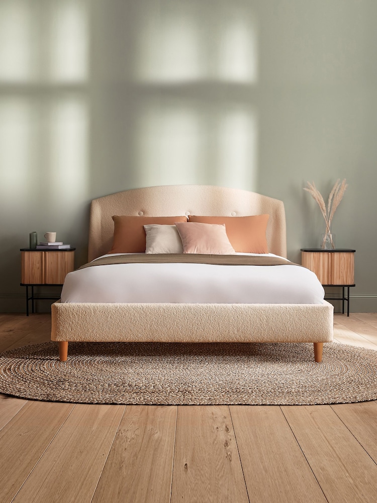 Silentnight Ivory Boucle Evana Bedframe - Image 1 of 4