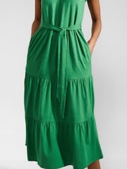 Hobbs Green Brodie Jersey Dress - Image 3 of 4