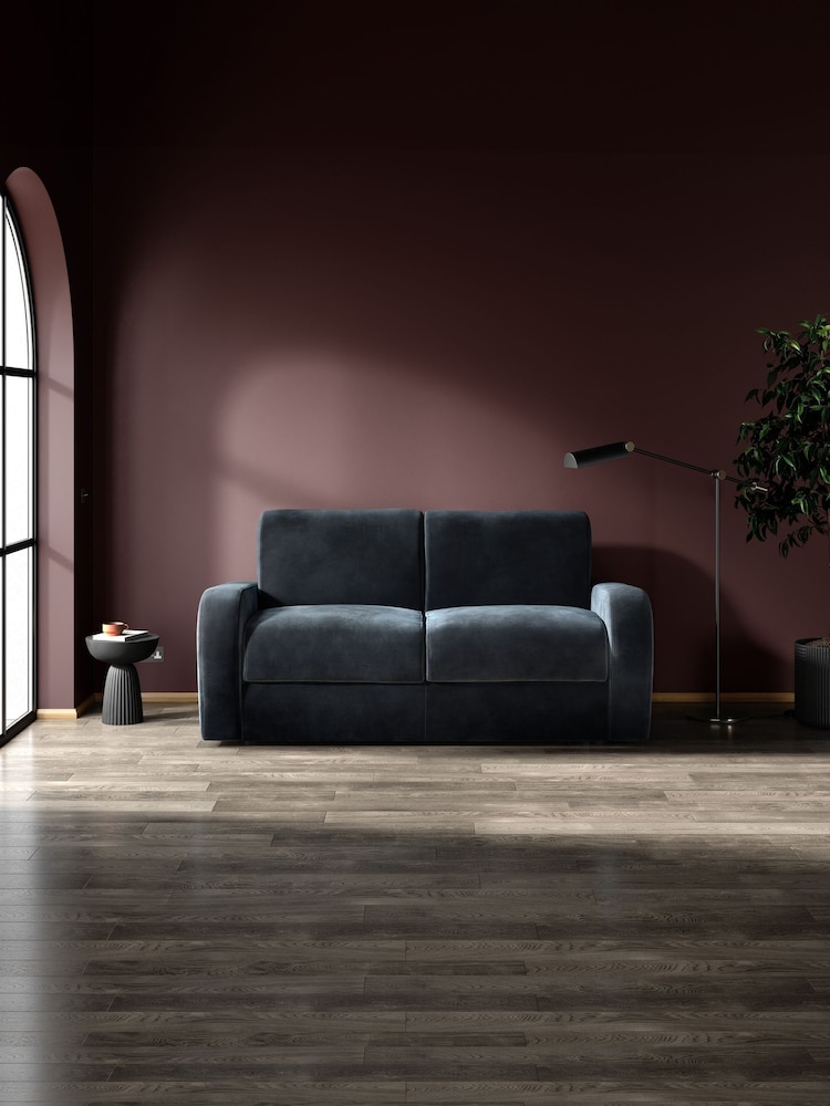 Jay-Be Luxe Velvet Charcoal Grey Deco 2 Seater Sofa Bed - Image 1 of 6