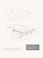 Jay-Be Luxe Velvet Charcoal Grey Deco 2 Seater Sofa Bed - Image 6 of 6