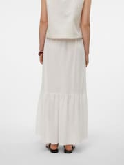 VERO MODA White Tiered Summer Maxi Skirt - Image 2 of 6