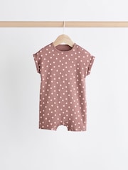 Pink Spot/ Stripe 100% Cotton Baby Rompers 3 Pack - Image 6 of 11