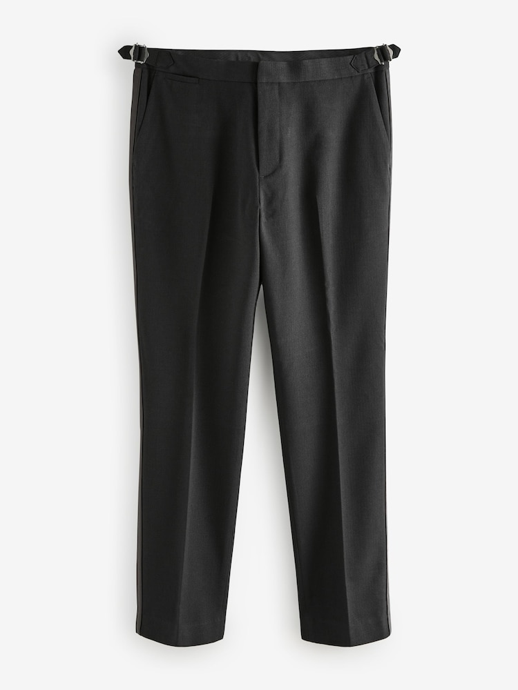 Noir - Slim Fit (Slim Fit) - Pantalon de smoking ajustable avec laine - Image 5 of 10
