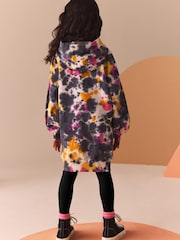Black Pink Tie Dye Printed Longline Hoodie (3-16yrs) - Image 3 of 9