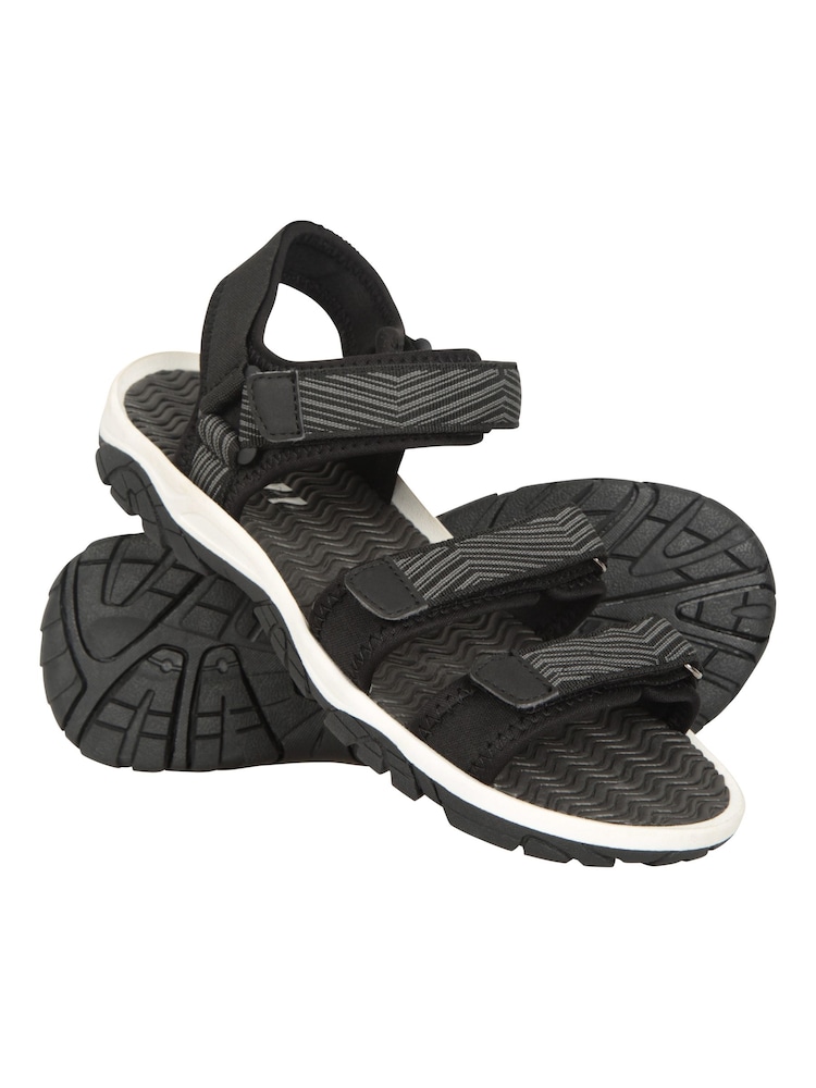 Negro - Sandalias con tiras para niños con 3 tiras de Mountain Warehouse - Imagen 1 de 8
