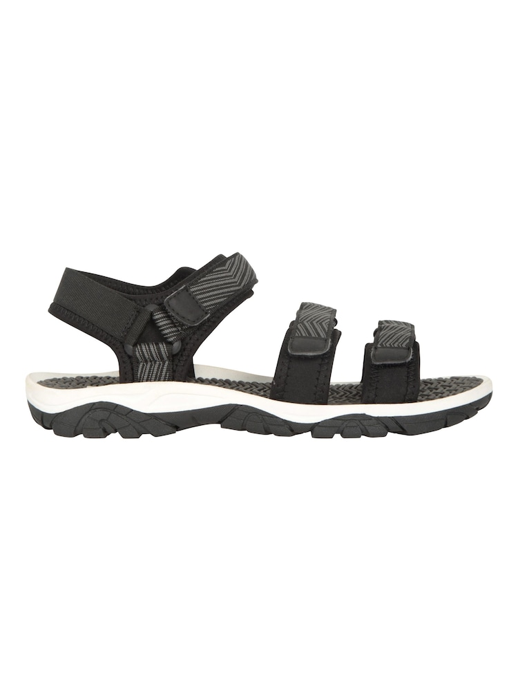 Negro - Sandalias con tiras para niños con 3 tiras de Mountain Warehouse - Imagen 2 de 8