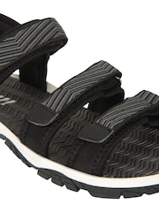 Negro - Sandalias con tiras para niños con 3 tiras de Mountain Warehouse - Imagen 7 de 8