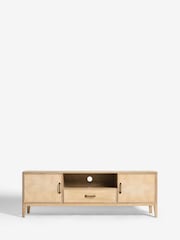 Nina Campbell Light Oak Wide Tedworth Up to 60 Inch TV Unit - Image 3 of 7