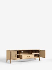 Nina Campbell Light Oak Wide Tedworth Up to 60 Inch TV Unit - Image 4 of 7