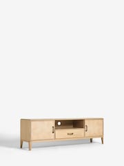 Nina Campbell Light Oak Wide Tedworth Up to 60 Inch TV Unit - Image 5 of 7
