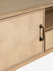 Nina Campbell Light Oak Wide Tedworth Up to 60 Inch TV Unit - Image 7 of 7