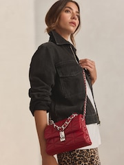 Röd - Mini Quiltad handväska - Bild 1 av 1