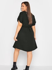 Yours Curve Black Utility Shirt Dress - Image 2 of 4
