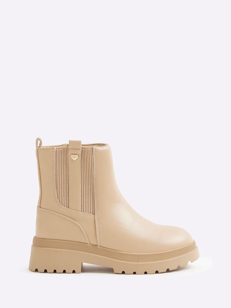 River Island Mädchen Chelsea-Stiefel mit Nieten - Bild 1 von 4