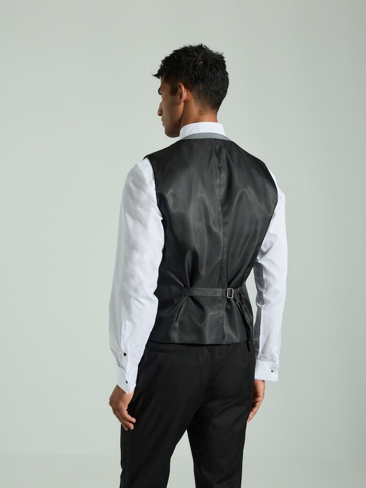 Charcoal Grey Velvet Waistcoat - Image 2 of 9