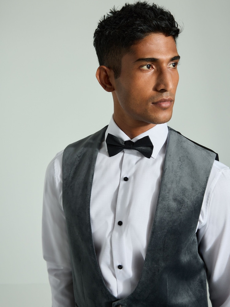 Gris de charbon de bois - Gilet en velours - Image 4 of 9