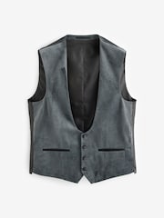 Charcoal Grey Velvet Waistcoat - Image 6 of 9