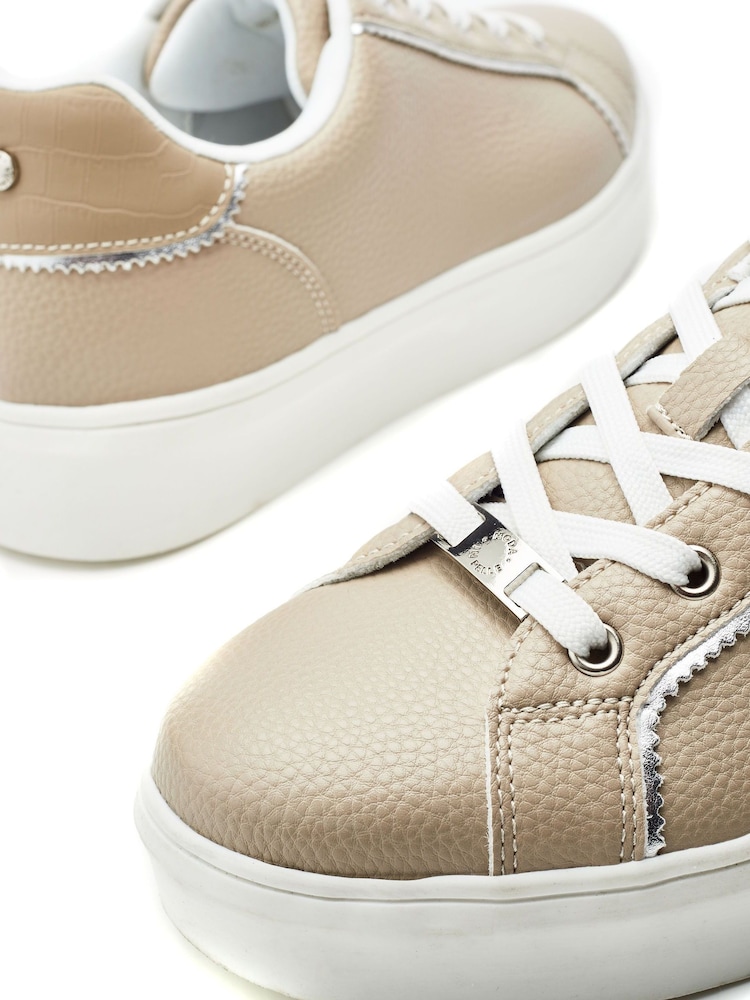 Moda in Pelle Belammy Scalloped Detail Trainers - Image 4 of 4