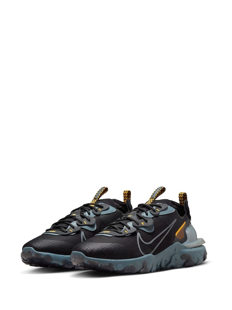 Nike Black/Yellow React Vision Trainers - Image 2 of 11