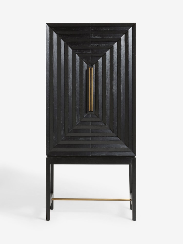 Black N Premium Ritz Mango Wood Drinks Cabinet - Image 1 of 4