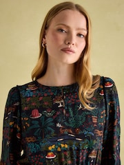 Joules Georgina Navy Elasticated Waist Maxi Dress - Image 5 of 7