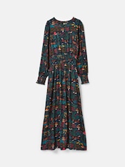 Joules Georgina Navy Elasticated Waist Maxi Dress - Image 7 of 7
