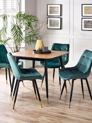 Julian Bowen Brown Findlay Square Dining Table - Image 1 of 6