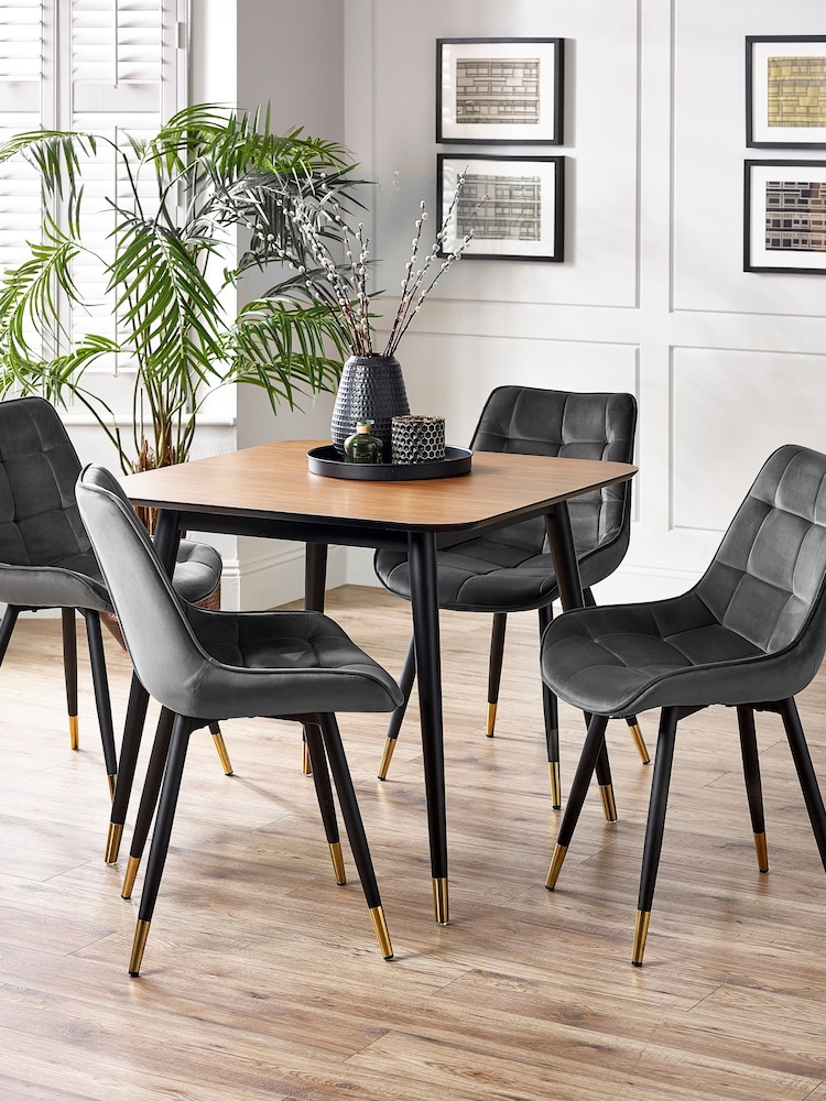 Julian Bowen Brown Findlay Square Dining Table - Image 2 of 6