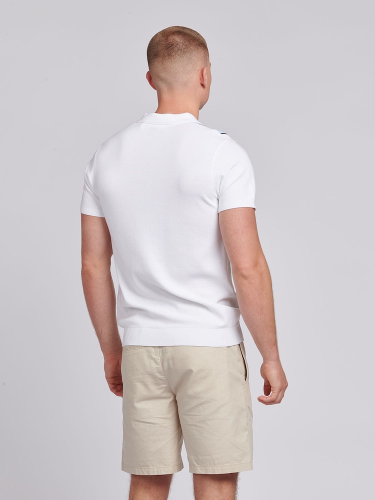 U.S. Polo Assn. White Regular Fit Mens Vertical Stripe Knit Polo Shirt - Image 4 of 7