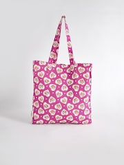 Cath Kidston Pink Hearts Large Book 100% Cotton Bag - Image 1 of 6