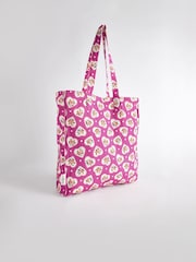 Cath Kidston Pink Hearts Large Book 100% Cotton Bag - Image 3 of 6