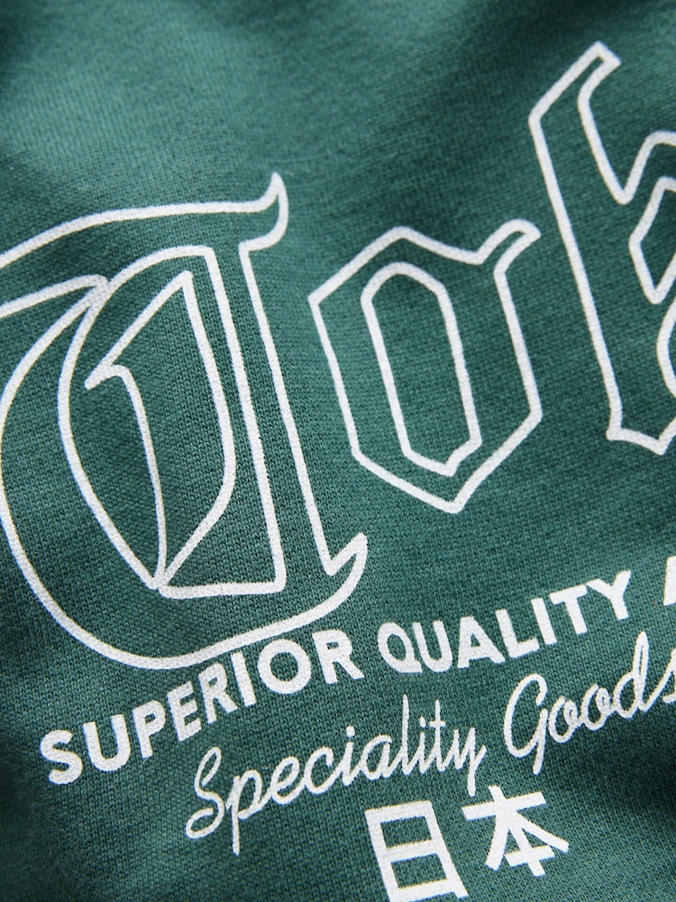 Green 100% Cotton Tokyo Embroidered Tiger Hoodie (3-16yrs) - Image 9 of 9