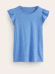 Boden Blue 100% Cotton Flutter Top - Image 5 of 5